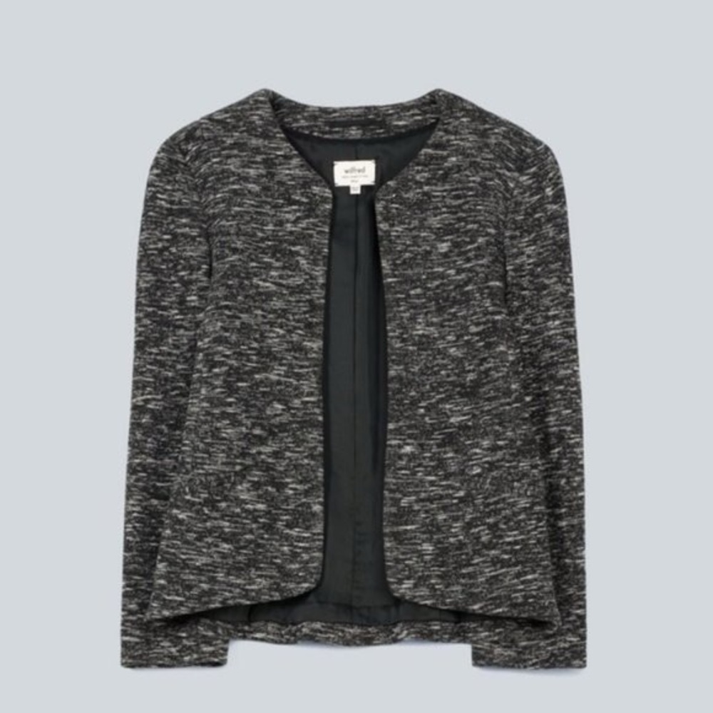 Aritzia Wilfred Grey and White Blazer Jacket